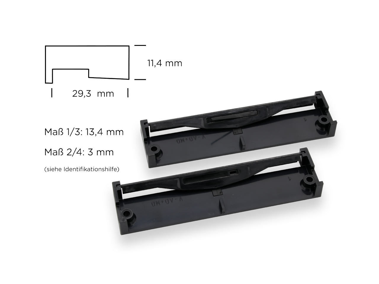 Fensterfalzlüfter FFL Typ 16 RF schwarz - Dichtungsfarbe: schwarz - 3,1 - 3,5 mm